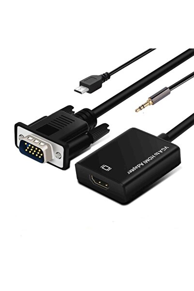 DNR Bilişim Vga Input(giriş) & Hdmı Output (çıkış) 1080p Hd Video Converter Micro Usb Power Güç Girişli