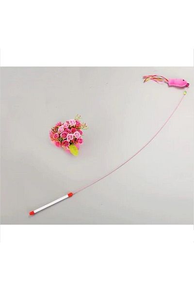 Zeki Karga Furry Rattle Cat Catching Fish Game Fishing Rod Toy 90 Cm