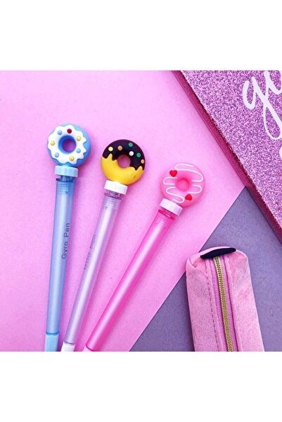 Genel Markalar Sevimli Donut Dönen Tükenmez Jel Kalem 1 Adet