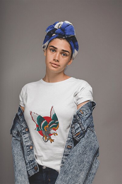 ErTaPassage Γυναικείο μπλουζάκι White Chain Eagle με τύπωμα - T1992231