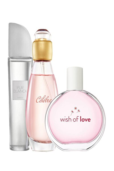 AVON Pur Blanca, Celebre Ve Wish Of Love Edt 50 Ml 3 Lü Set Orjinal