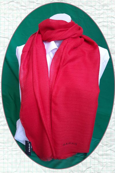 Sarar Plain Striped Mesh Cotton Lightweight Shawl