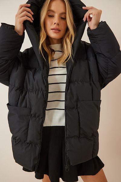 Happiness İstanbul Winterjacke - Schwarz - Puffer