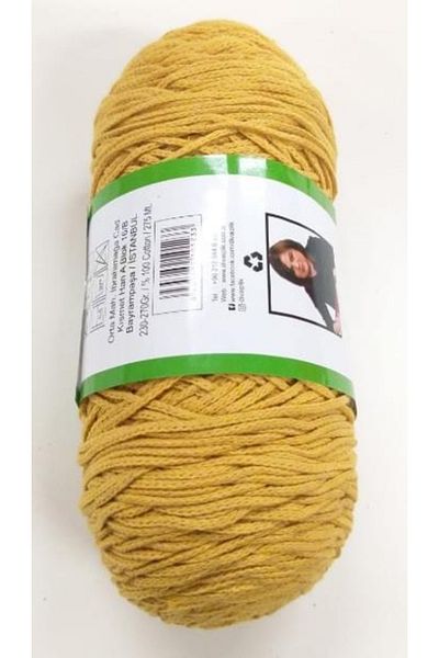 angel çanta aksesuar Mustard Yellow Color, Thin Cotton Macrame