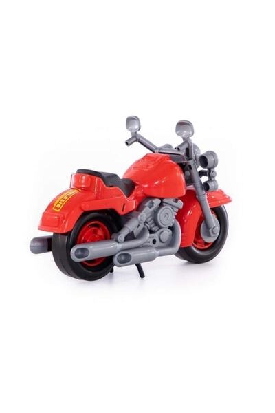Polesie Yellow Gray Color Friction 27 cm Toy Cross Motorcycle