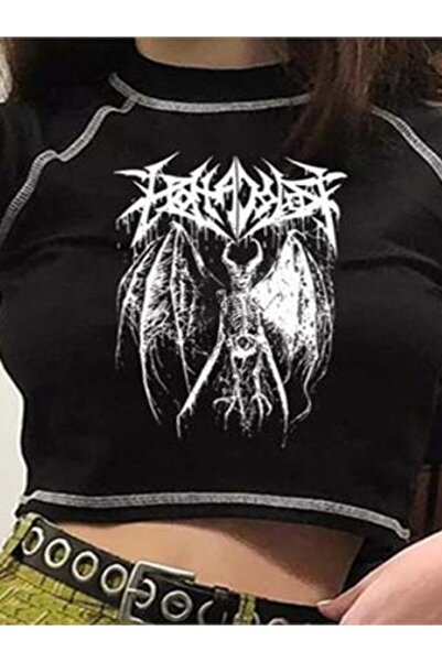 Touz Gotička Harajuku moda Krilati skelet Poluženski T-shirt Anime