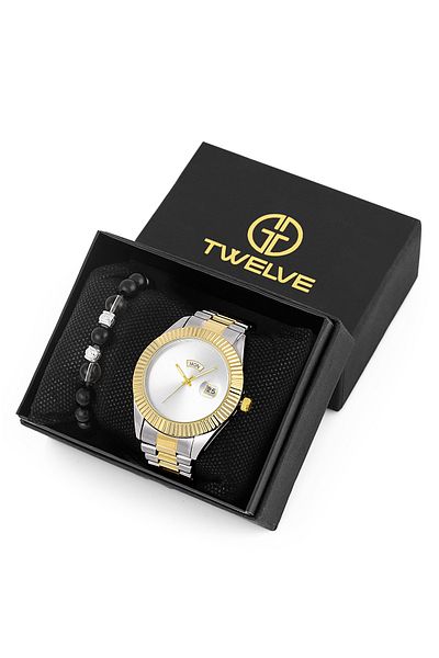 Twelve Special Boxed Steel Men's Wristwatch / Rlx Premium Series