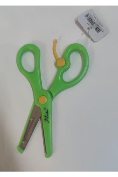 Masis Protected Plastic Green Student And School Scissors