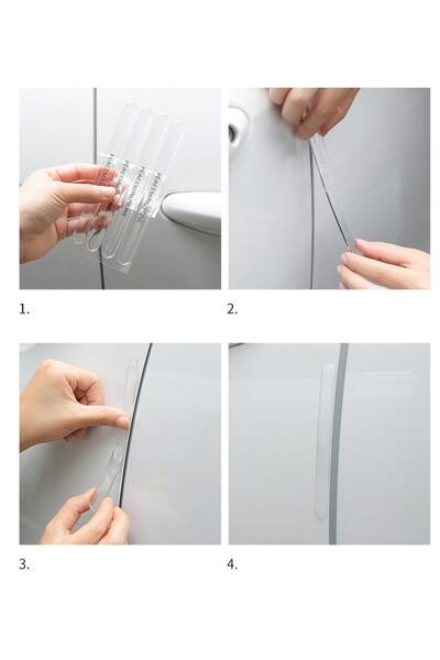 TSC Kapı Kenarı Çarpma Koruyucu 4 Adet Şeffaf Kaliteli