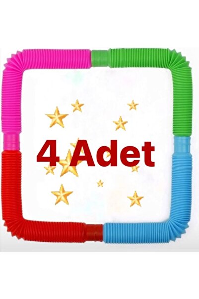 ümit toys Duyusal Eğitici Çocuk Oyuncak Pop Tubes 4 Adet