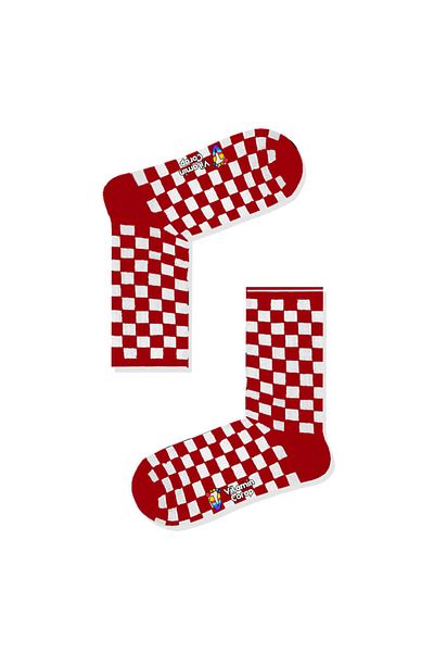 Limmon Store Checkers Red Unisex Athletic Socks