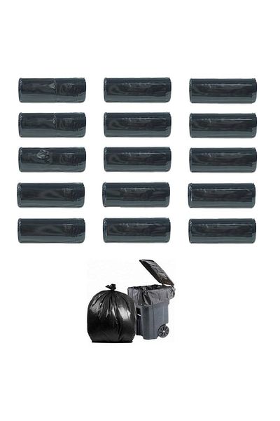 EYMARMARKET Hantal Size Heavy Duty Garbage Bag 100x150 cm 10 Pieces Roll 15 Packs