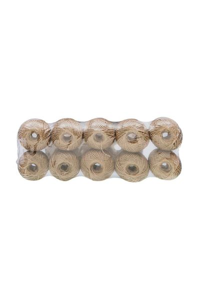 SepetimSensin Jute Rope - 100 Grams 100 Meters 10 Pieces of Whip Rope and Decoration Rope