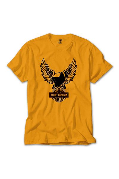 Z zepplin Κίτρινο T-shirt Harley Chopper Eagle