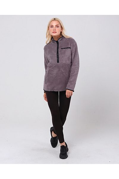 GENIUS STORE Store Dámská fleecová mikina s polovičním zipem Welsoft Outdoor Sports mikina se 3 kapsami