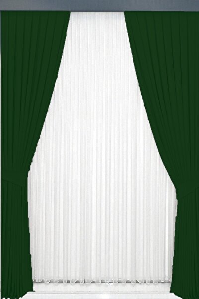 TülEvi Cortina de fundal plisată, catifelată, de înaltă calitate, cu o singur...