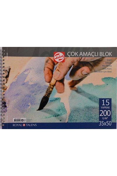 Talens Bloc multifuncțional pentru desen cu imagini (35x50) 200gr 15 coli
