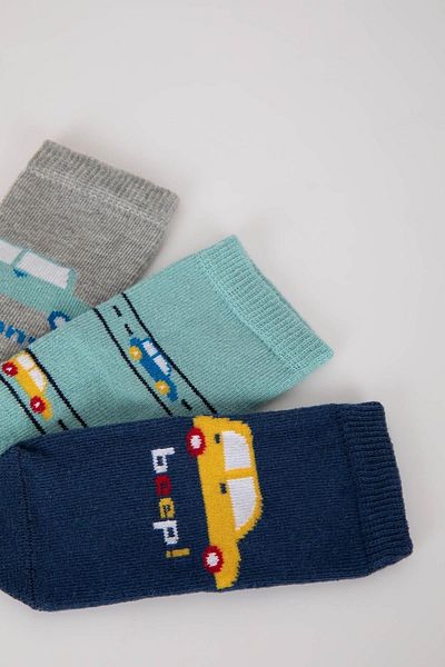 DeFacto Baby Boy 3-Piece Cotton Long Socks