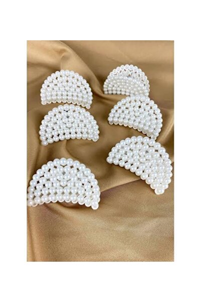 MAKSESUAR Women's White Pearl Latch Buckle Set of 6