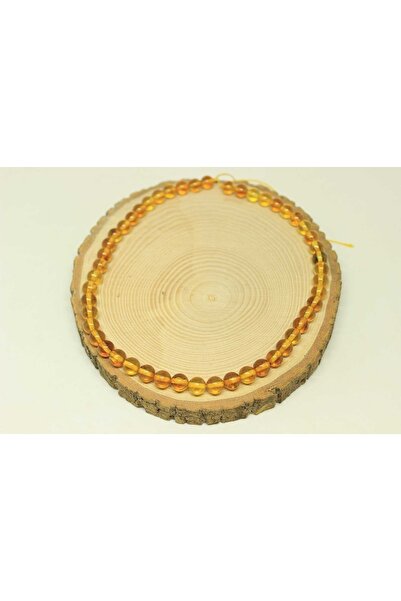 Yasamtohumu Гривната, кехлибар, половин низка, 8 мм (23475) (дължина 18 см)