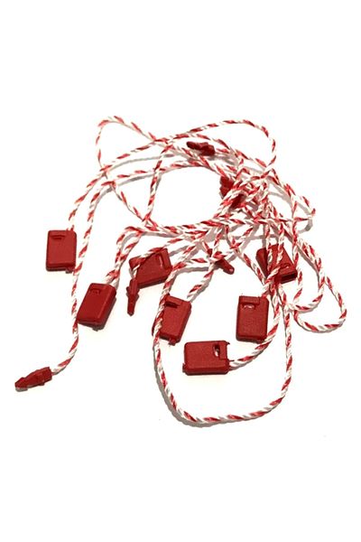 Grdall Locked Rope, Locked Label Rope Red-white 150 Pieces