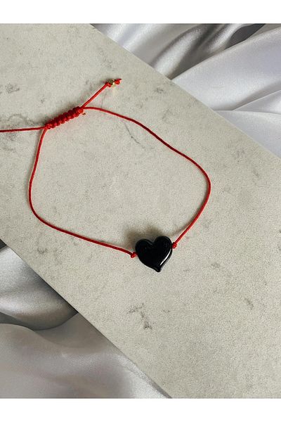 SWORDS CONCEPT Handmade Adjustable Murano Glass Heart Bracelet Gift