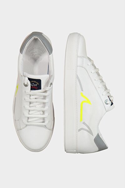 PAUL&SHARK White - Leather and Reflex Detailed Men's Shoes