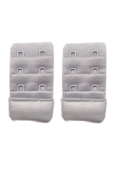 OEM 2 Pieces Agraf Bra Extension Hooks 3 Rows / 2 Hooks Gray