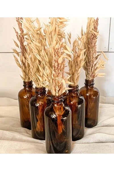 Emtory Home 7 Adet Dekoratif 14cm Bohem Amber Cam Vazo