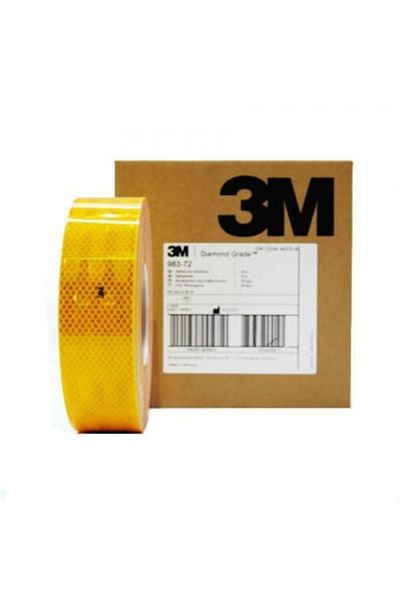 3M 20 Meters Strip Tape - Strip Reflector - Trailer Reflector E Certificate - Yellow