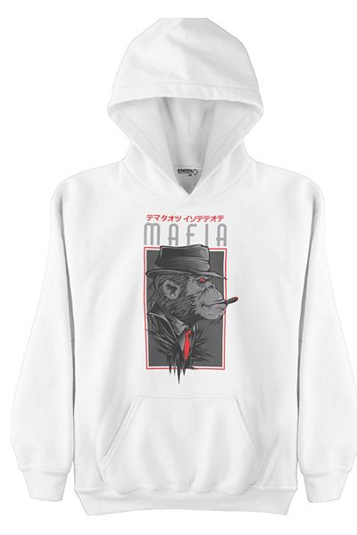 Edizen Φούτερ Mafia Unisex Oversize διπλής όψης με κουκούλα Premium