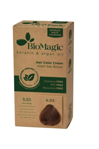 BIOMAGIC Doğal Saç Boyası Kahve Köpüğü No: 6.03