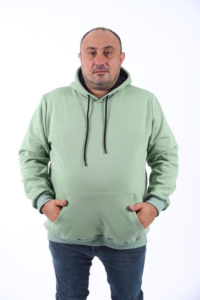 Starbattal Ανδρική κουκούλα Basic Sweat Plus Size 11700-cagla