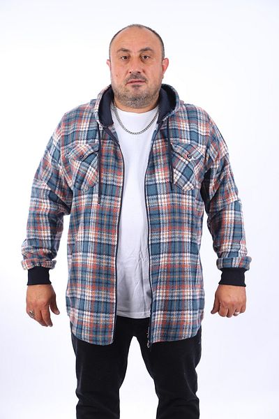 Starbattal Sweat cu glugă de dimensiuni mari Lumberjack Double Buzunar 22203-benzină
