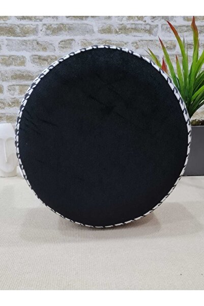 PufyHome Etna Kazayağı-siyah Gürgen Ayaklı Çok Amaçlı Puf Koltuk