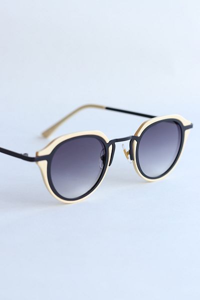 LOOKUP NEW Anastasia Unisex Oval Cream Beige Frame Uv400 Black Gradient New Season Sunglasses