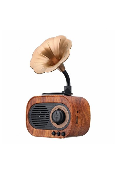 TeknoZar Nostaljik Mini Gramofon Usb Aux Bluetooth Hoparlör Yüksek Ses Gramof...