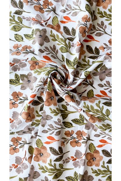 Le Petite Histoire Floral Patterned Multi-Purpose Muslin Blanket 100x80 Cm