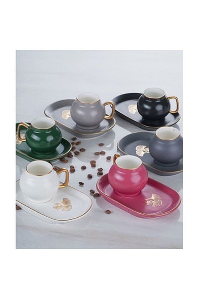 ACAR Marseille Porcelain Coffee Cup Set for 6 People Clk- 012373 /12