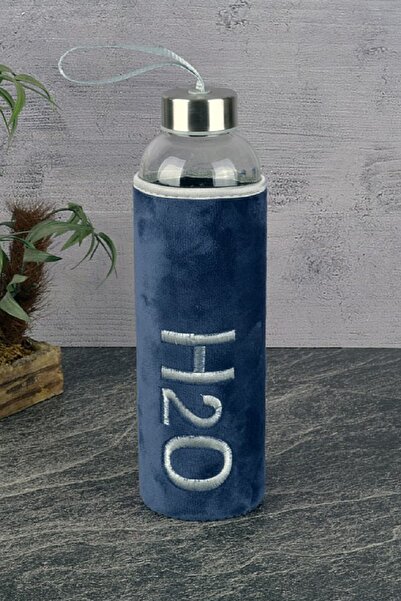Tohana H2o Glass Flask with Plush Case 600 Ml