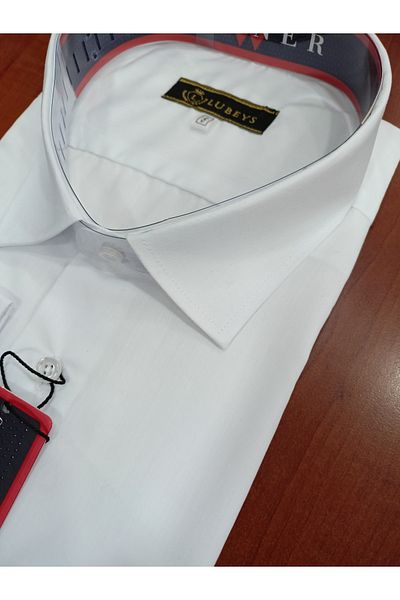 LUBEYS Ανδρικό πουκάμισο Güncüoğlu Battal Size Plain Dakron Classic