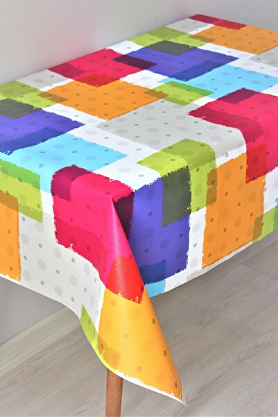 DedeEvTekstil مفرش طاولة من القماش الزيتي ببطانة من الألياف PVC قابل للمسح - ...