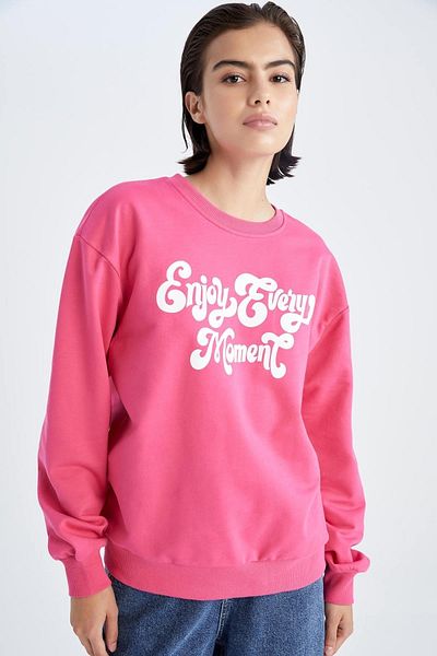 DeFacto Φούτερ με κανονική εφαρμογή Crew Neck