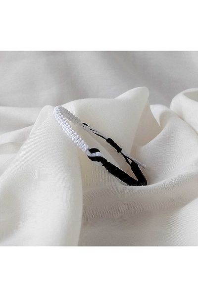 Eva Takı Ying Yang Handmade Knitted Rope Bracelet
