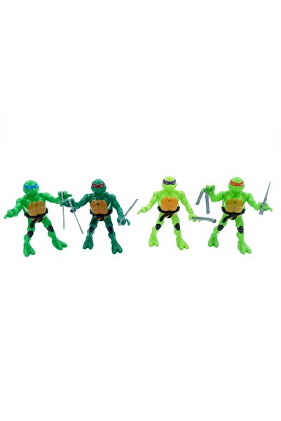 PopŞeker Ninja Kaplumbağalar 4 Lü Set Rapuel, Michelangelo, Leonardo, Donatello Işıklı Ve Aksesuarlı