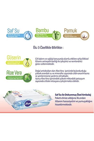 Sleepy Natural Newborn Continue Wet Baby Towel 12x40 (480 SHEETS)