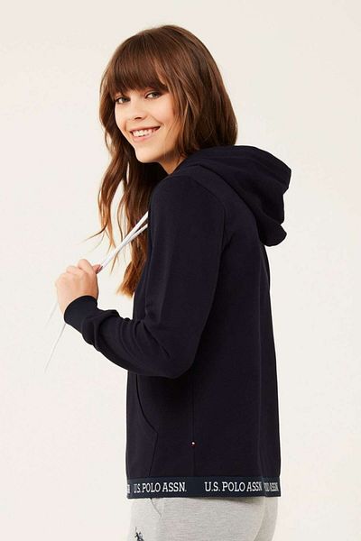 U.S. Polo Assn. Women's Navy Blue Hooded Home Wear
