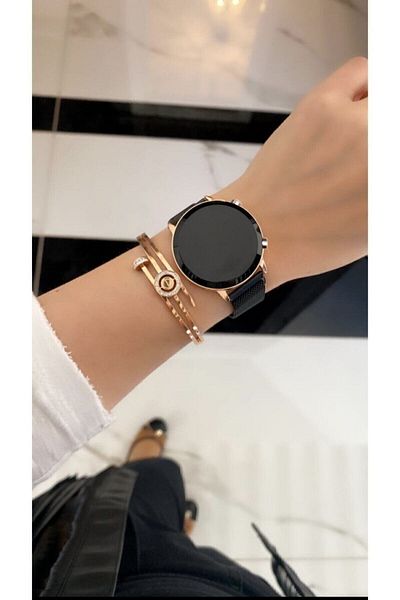 pullmarkt Unisex Steel Wristwatch with Keys Mesh Cord Wristwatches