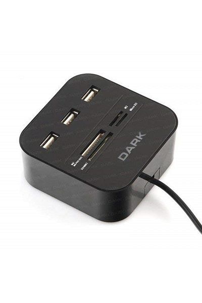 Dark Ucr202 Usb Microsd-sd-mmc-m2-ms Pro Duo Card Reader Usb Multiplexer