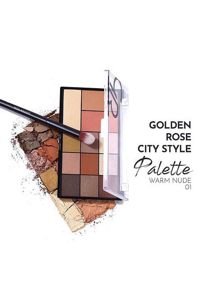 Golden Rose 9 Shadow, 1 Blush, 1 Bronzing and 1 Brightening Palette P-GBI-01
